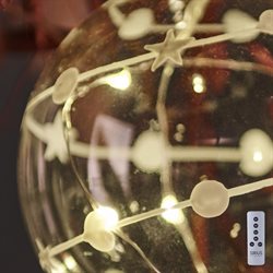 Sirius Sweet Christmas glaskugle - Ø8 cm. med 5 LED